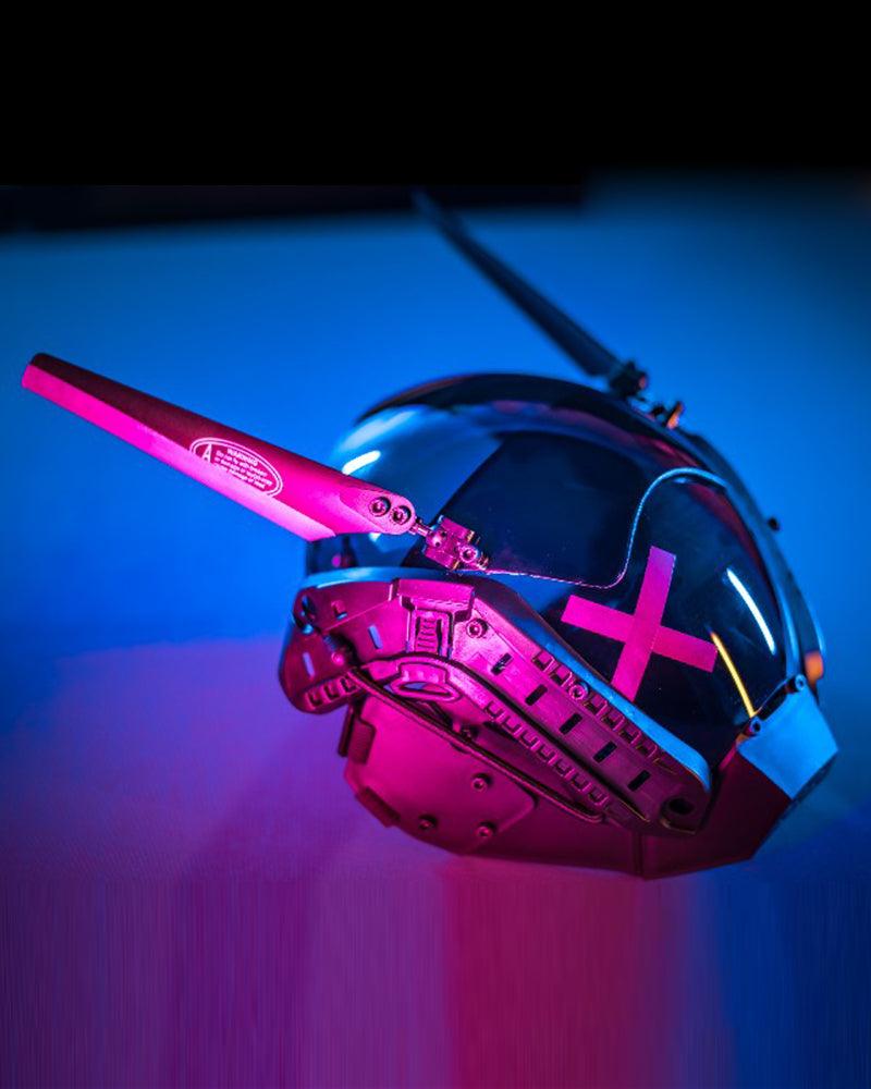 Cyberpunk Winged Helmet Mask -  streetwear mask - Cyberpunk Winged Helmet Mask with Balaclava - View 7