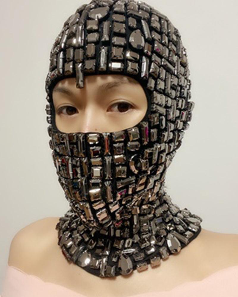 Dazzling Diamond Sequin Balaclava - sequin balaclava - Futuristic Sequined Balaclava for Bold Style - View 2