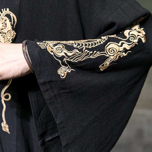 Decorative Kimono Wrap Cardigan -  haori - Elegant Embroidered Kimono Wrap Cardigan - View 5