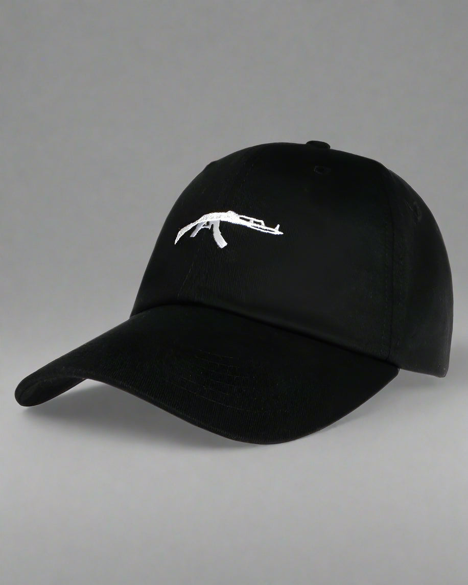 Defend Your Style: Firearm Cap - durable polyester cotton cap - Firearm Cap: Premium Outdoor Style in Black - Main view