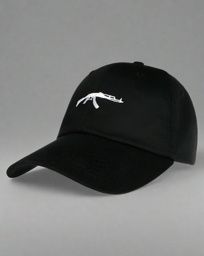 Defend Your Style: Firearm Cap - durable polyester cotton cap - Firearm Cap: Premium Outdoor Style in Black - Main view