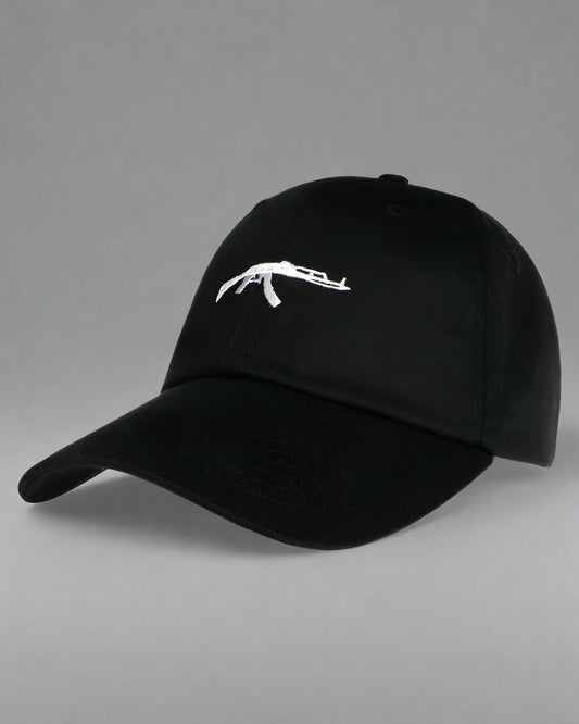 Defend Your Style: Firearm Cap - durable polyester cotton cap - Firearm Cap: Premium Outdoor Style in Black - Main view
