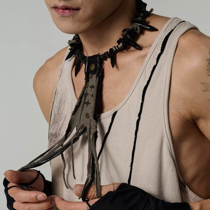 Detachable Tassel Buds Necklace -  bold statement piece - Versatile Detachable Tassel Necklace with Tribal Flair - View 3