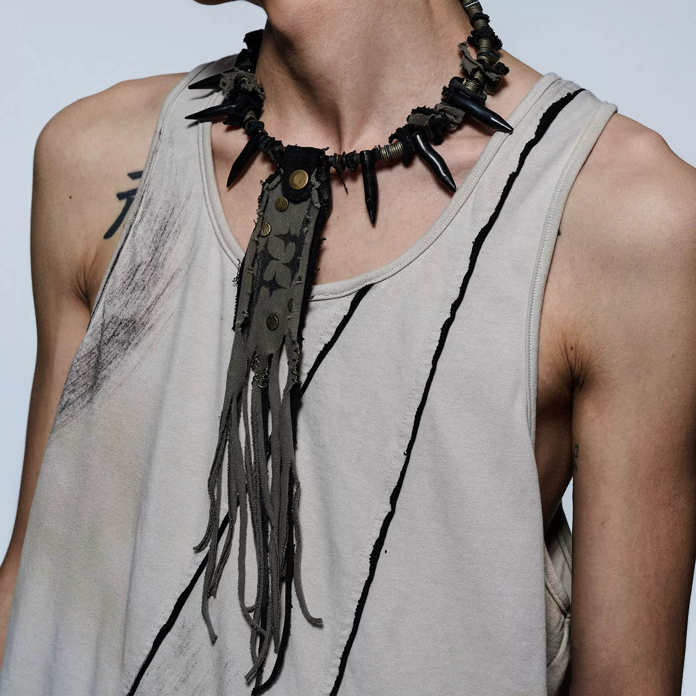 Detachable Tassel Buds Necklace - detachable necklace - Versatile Detachable Tassel Necklace with Tribal Flair - Main view