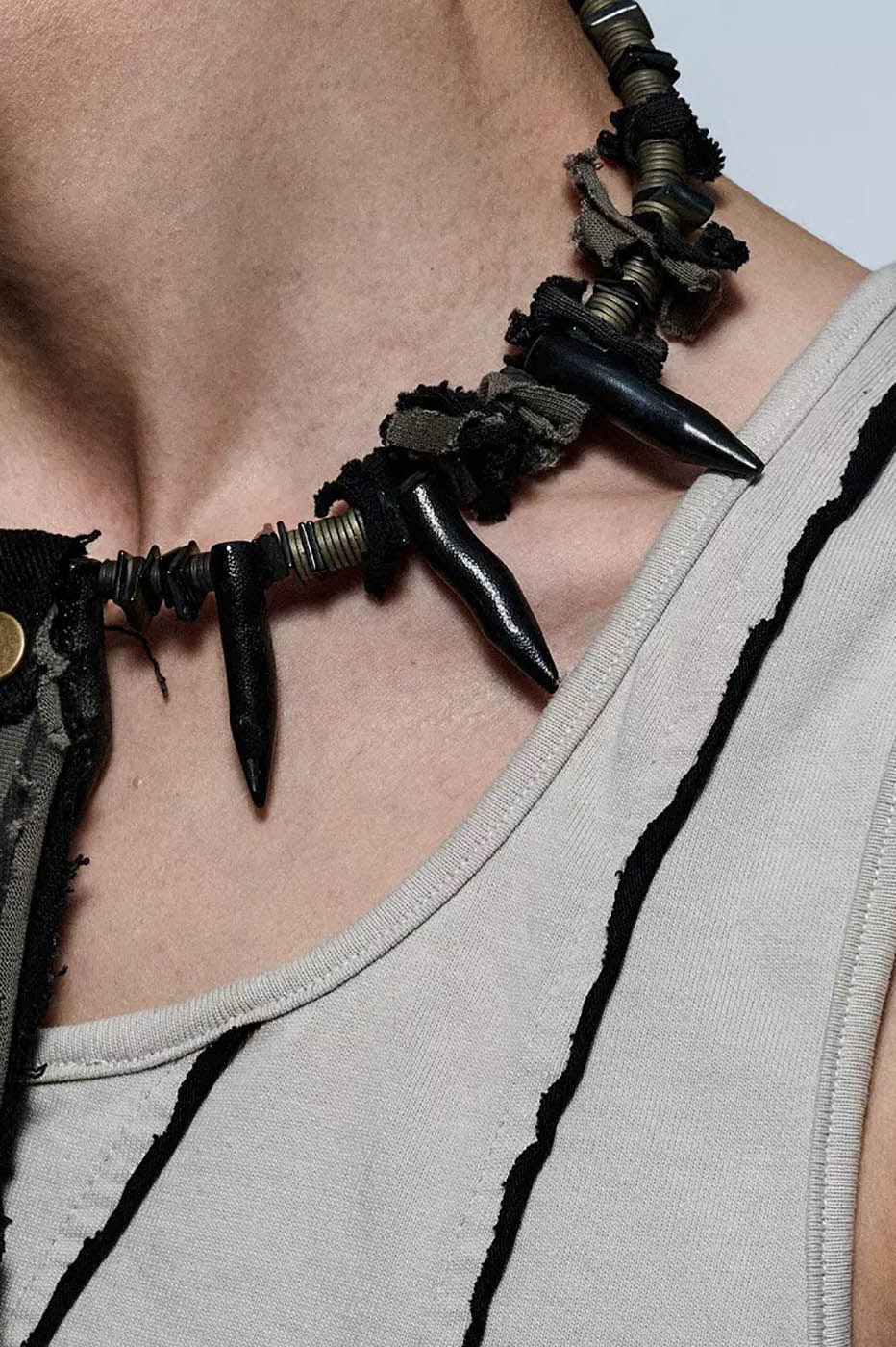 Detachable Tassel Buds Necklace -  techwear accessories - Versatile Detachable Tassel Necklace with Tribal Flair - View 6