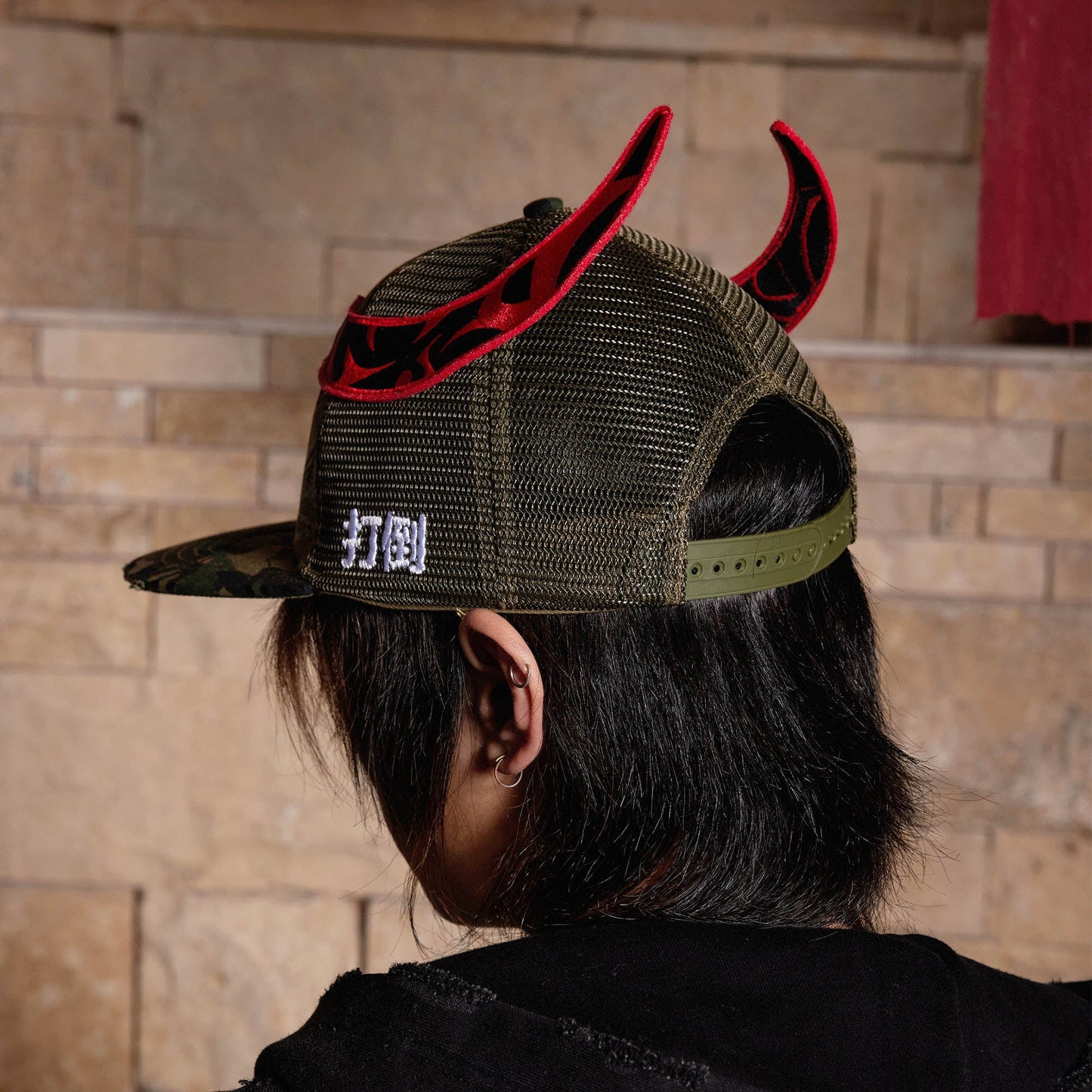 Distressed Camo Sickle Cap - camo cap - Distressed Camo Sickle Cap for Tactical Style - View 2