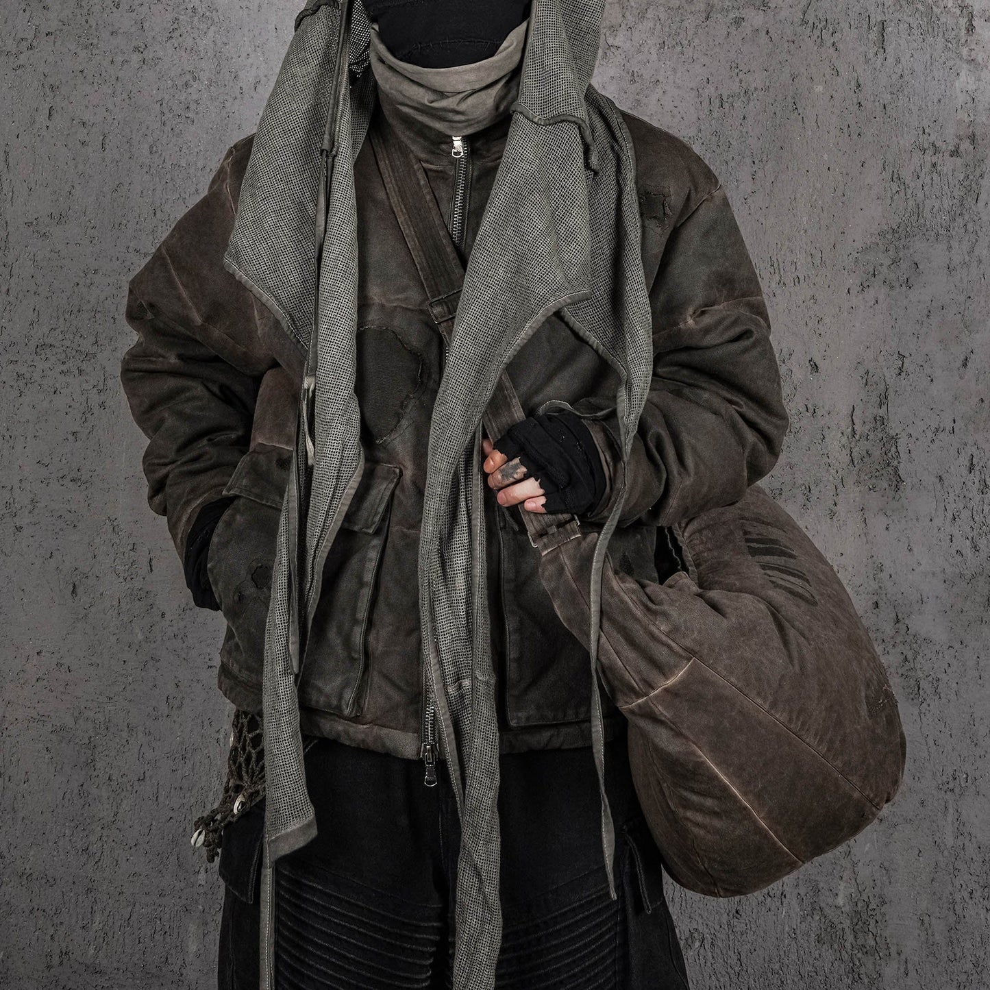 Distressed Crescent Wanderer Bag - spacious crescent bag - Unique Distressed Crescent Wanderer Bag for Everyday Use - View 2