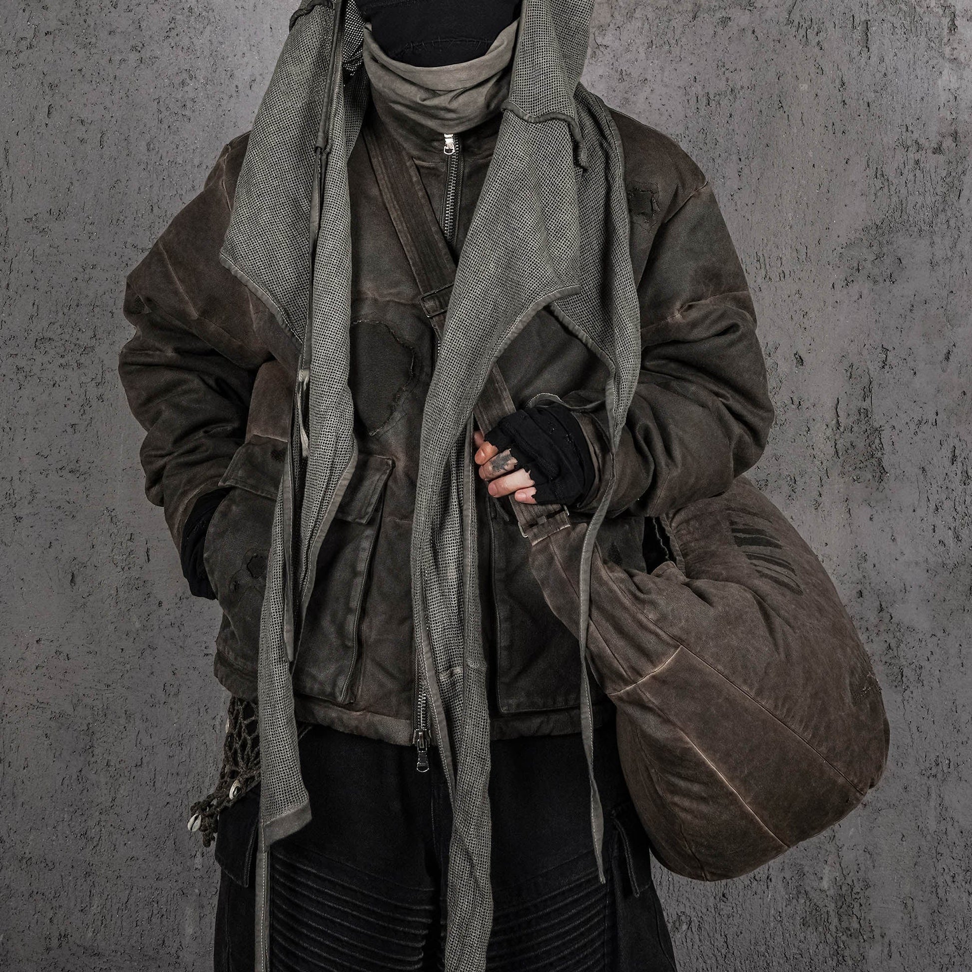 Distressed Crescent Wanderer Bag - spacious crescent bag - Unique Distressed Crescent Wanderer Bag for Everyday Use - View 2