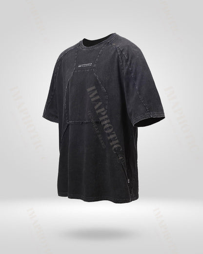 Distressed Drop Shoulder Tee - oversized distressed tee - Oversized Distressed Drop Shoulder Tee for Effortless Style - View 2