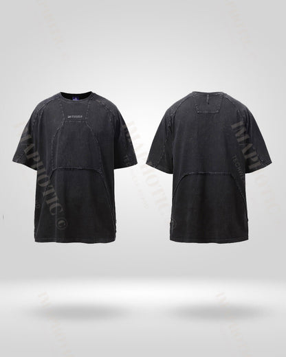 Distressed Drop Shoulder Tee -  oversized fit - Oversized Distressed Drop Shoulder Tee for Effortless Style - View 8