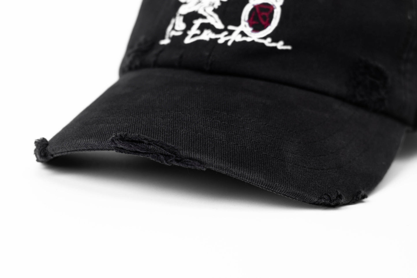 Distressed Embroidered Classic Cap -  adjustable strap cap - Distressed Embroidered Cap for Vintage Style Enthusiasts - View 17