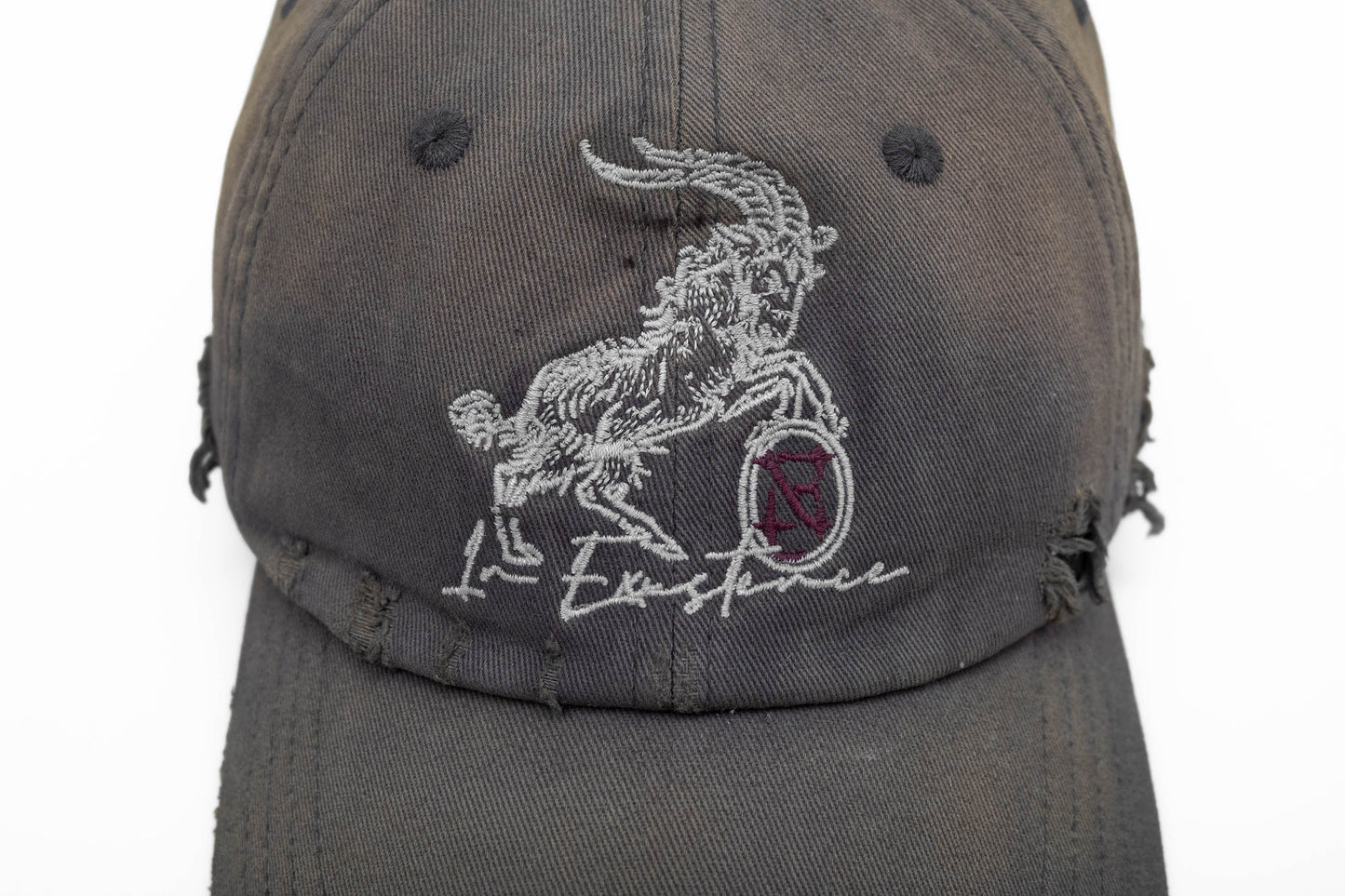 Distressed Embroidered Classic Cap -  cotton baseball cap - Distressed Embroidered Cap for Vintage Style Enthusiasts - View 11