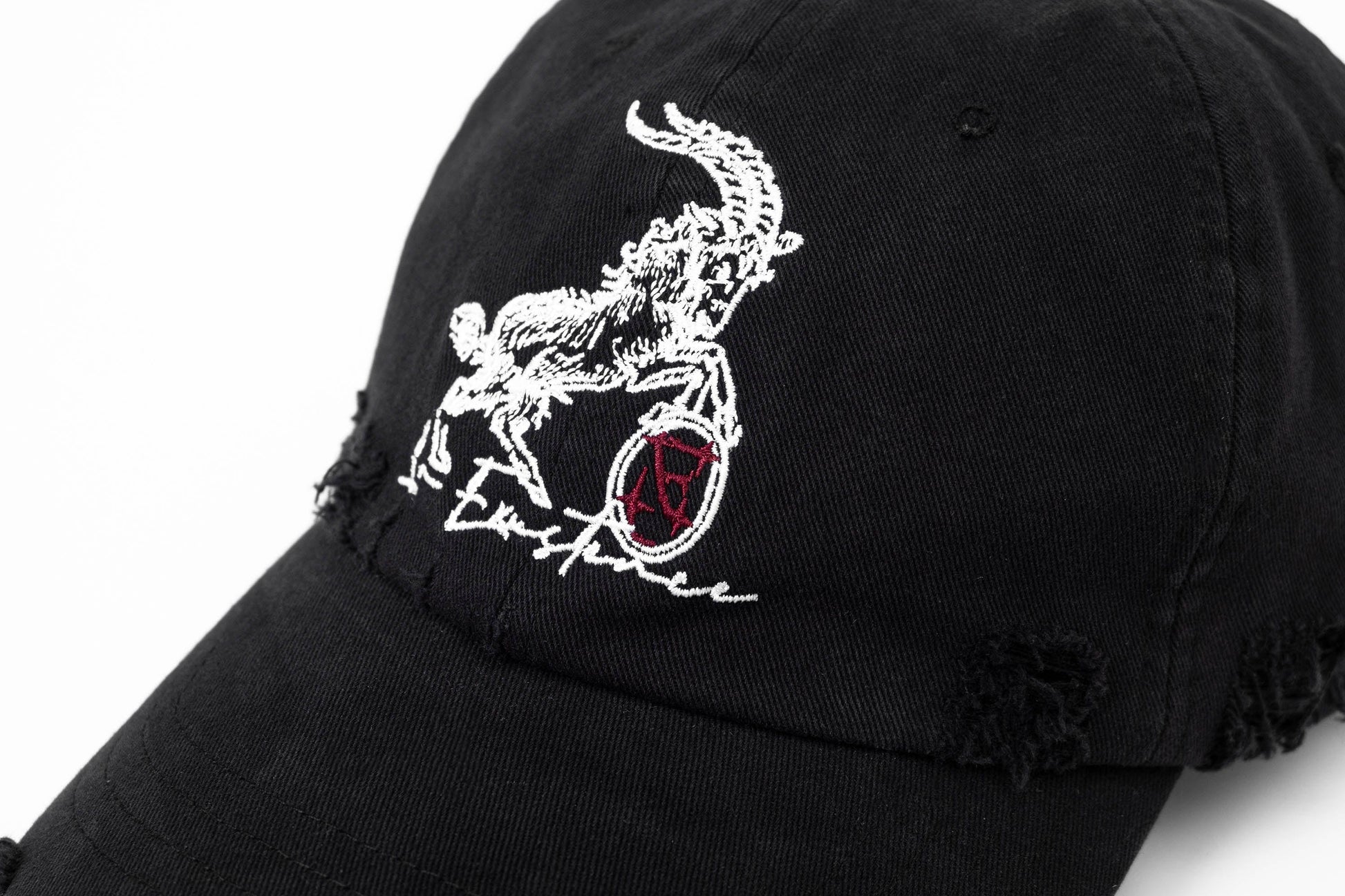Distressed Embroidered Classic Cap - distressed cap - Distressed Embroidered Cap for Vintage Style Enthusiasts - View 15