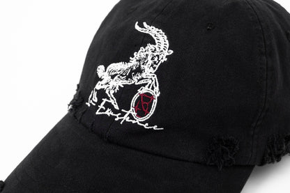 Distressed Embroidered Classic Cap - distressed cap - Distressed Embroidered Cap for Vintage Style Enthusiasts - View 15