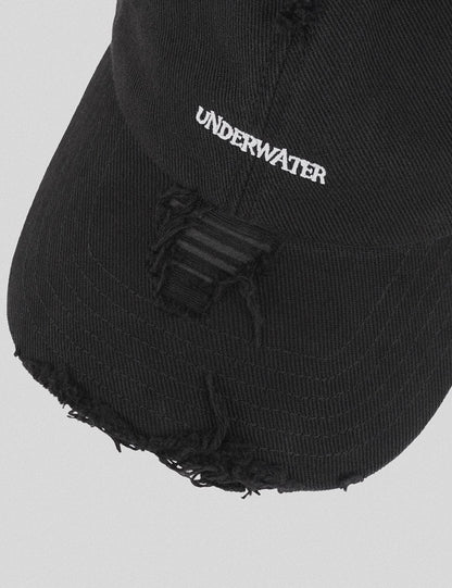 Distressed Logo Swim Cap -  adjustable cap - Trendy Distressed Logo Swim Cap for Stylish Swimmers - View 3