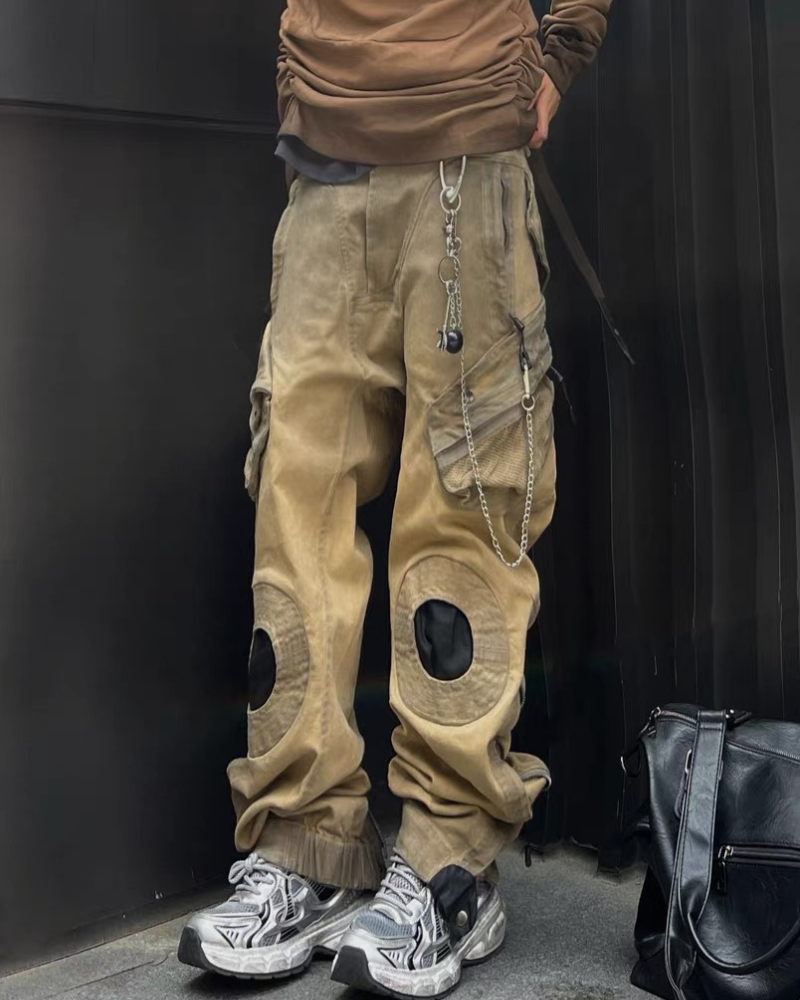 Distressed Multi-Pocket Casual Pants - cargo pants - Versatile Distressed Multi-Pocket Casual Pants - Main view