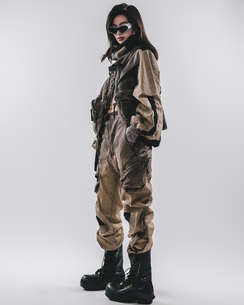 Distressed Multi-Pocket Casual Pants - techwear cargo pants - Versatile Distressed Multi-Pocket Casual Pants - View 8