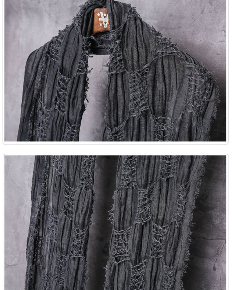 Distressed Tactical Shawl Scarf -  black polyester scarf - Distressed Tactical Shawl Scarf for Urban Style - View 10