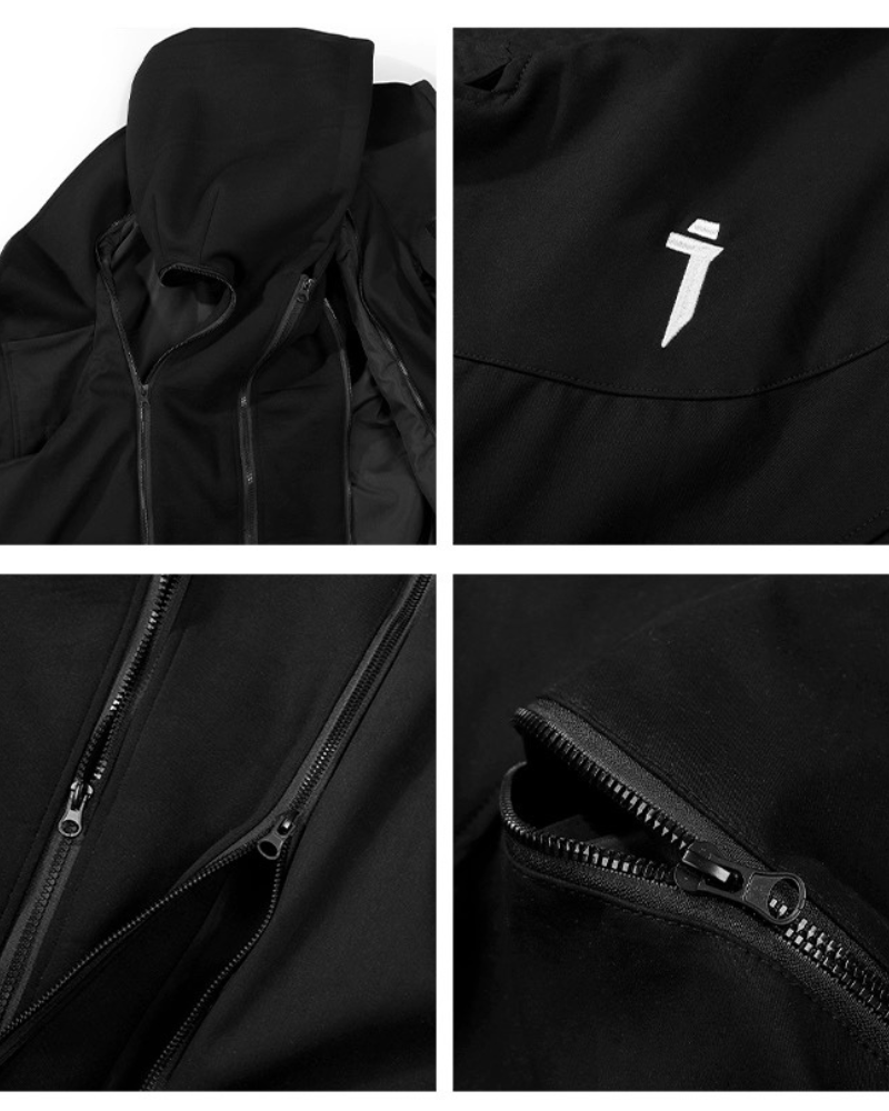 Distressed Two-Piece Unisex Jacket -  distressed jacket - Distressed Unisex Two-Piece Jacket for Everyday Style - View 12