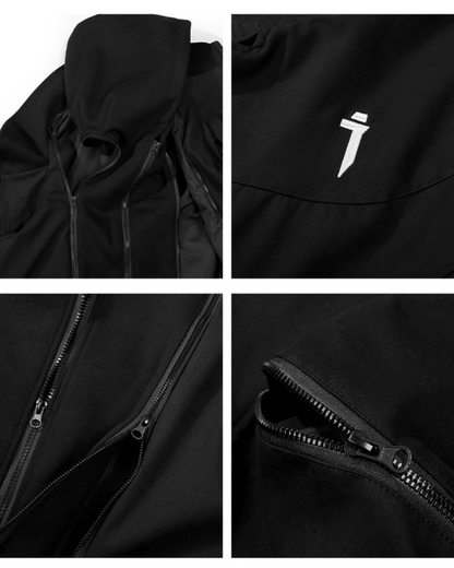 Distressed Two-Piece Unisex Jacket -  distressed jacket - Distressed Unisex Two-Piece Jacket for Everyday Style - View 12