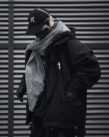 Distressed Two-Piece Unisex Jacket -  polyester - Distressed Unisex Two-Piece Jacket for Everyday Style - View 6