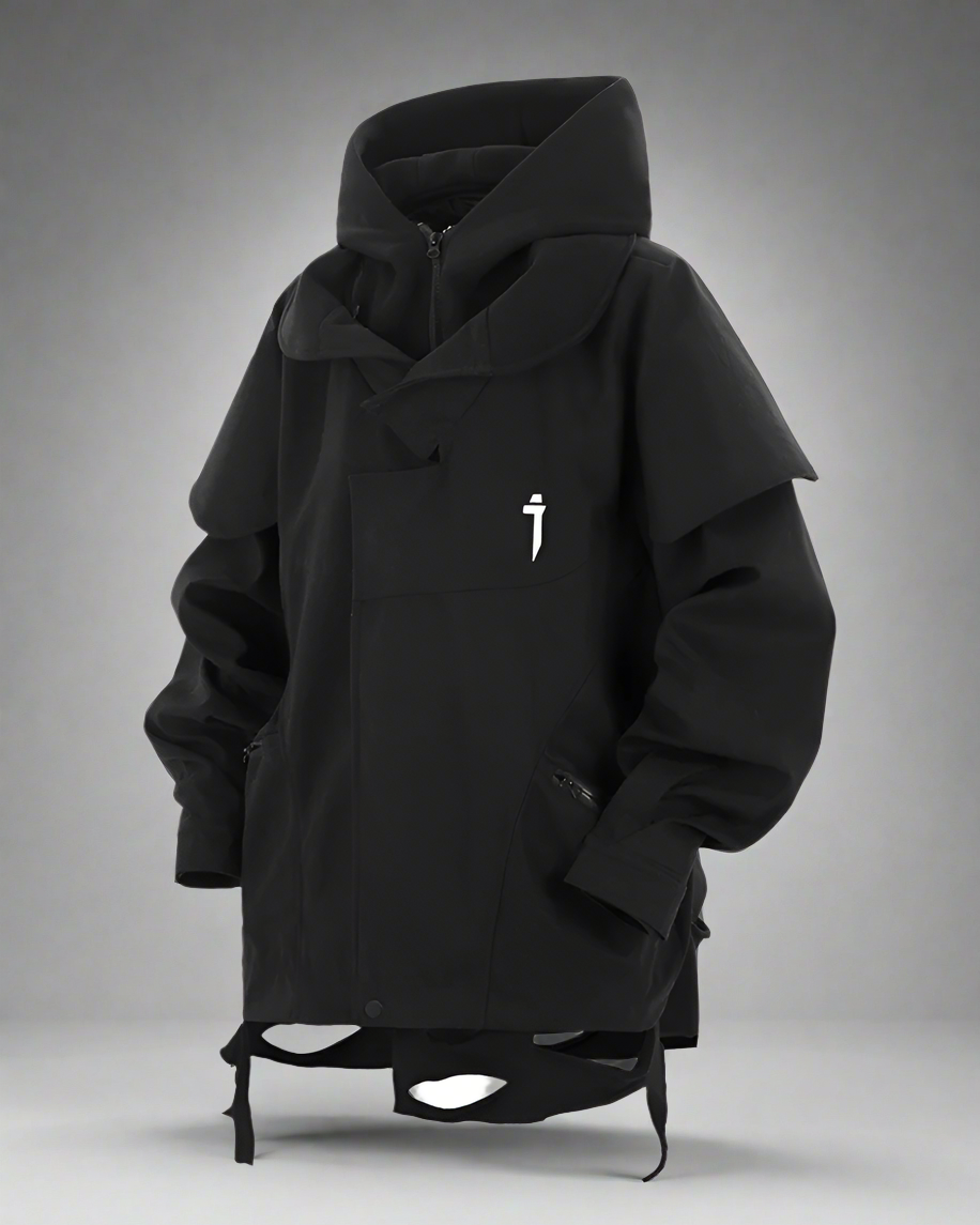 Distressed Two-Piece Unisex Jacket -  techwear - Distressed Unisex Two-Piece Jacket for Everyday Style - View 9