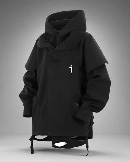 Distressed Two-Piece Unisex Jacket -  techwear - Distressed Unisex Two-Piece Jacket for Everyday Style - View 9