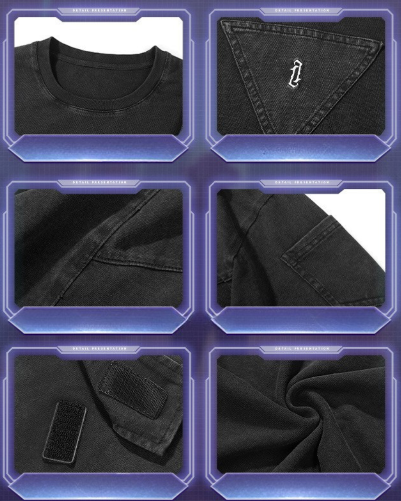 Distressed Urban Vibe Tee -  techwear top - Distressed Urban Vibe Tee for Everyday Comfort - View 6