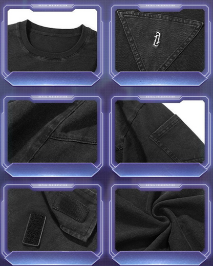 Distressed Urban Vibe Tee -  techwear top - Distressed Urban Vibe Tee for Everyday Comfort - View 6