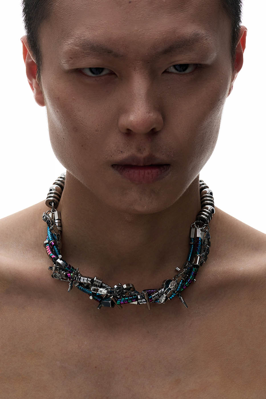 Necklace - Doomsday Disco Charm Necklace - Multicolor by Imaphotic