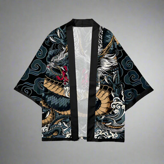 Majestic Dragon Kimono Ensemble
