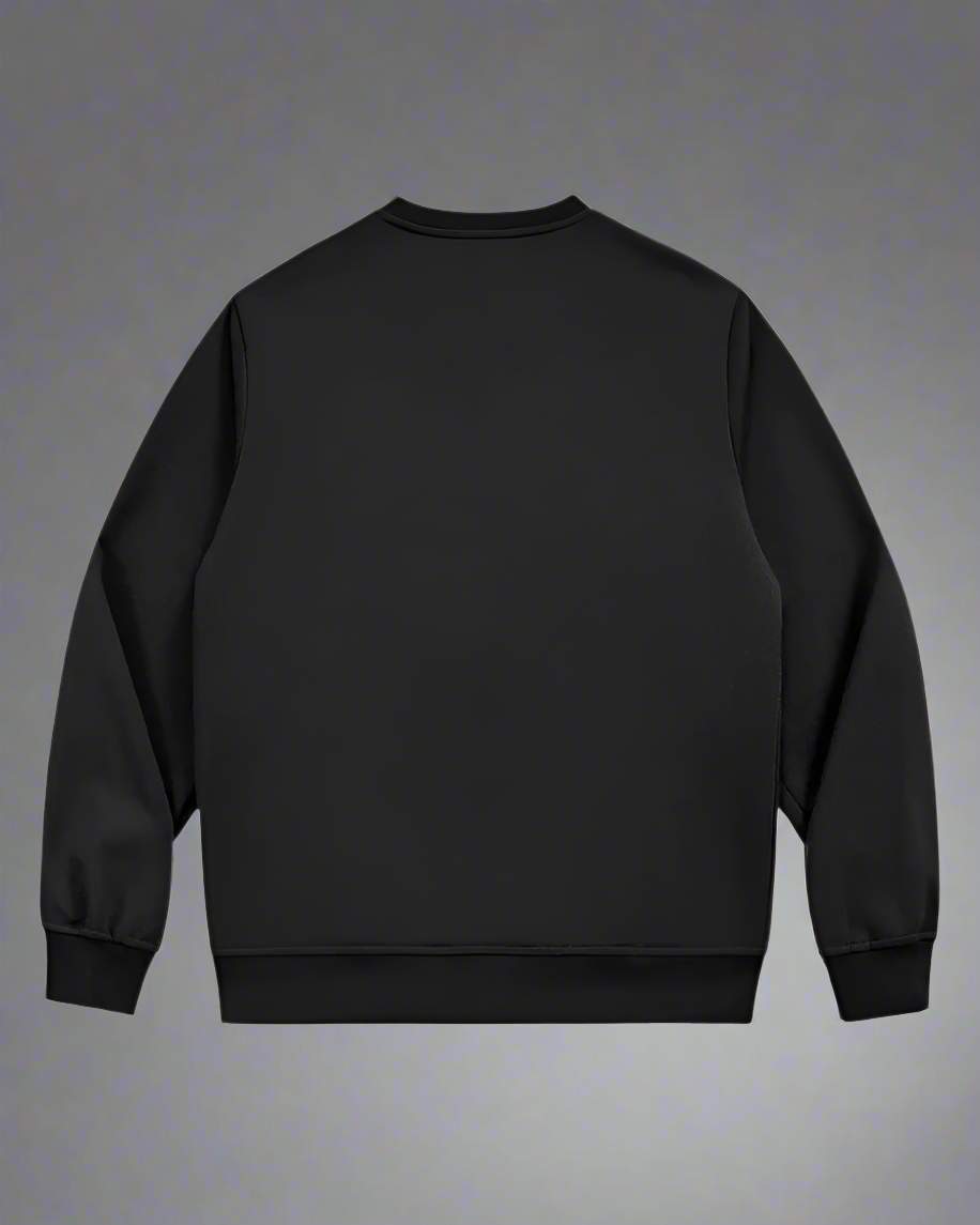 Dual-Layer Tactical Crewneck Sweatshirt -  black sweatshirt - Cyberpunk Dual-Layer Tactical Crewneck Sweatshirt - View 3