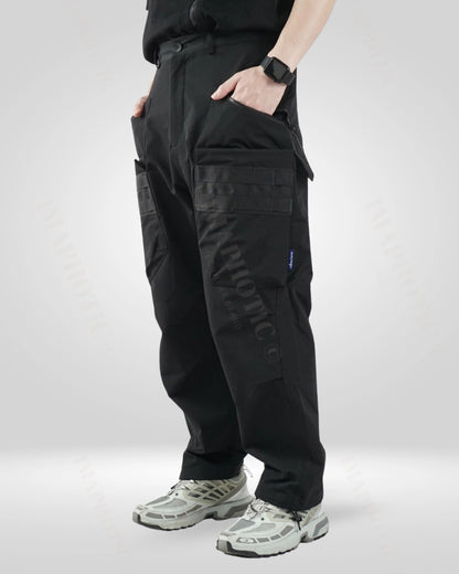 Durable & Functional Nylon-Spandex MOLLE Loose Cargo Pants for Men - cargo pants - Comfortable MOLLE Loose Cargo Pants for Outdoor Use - Main view