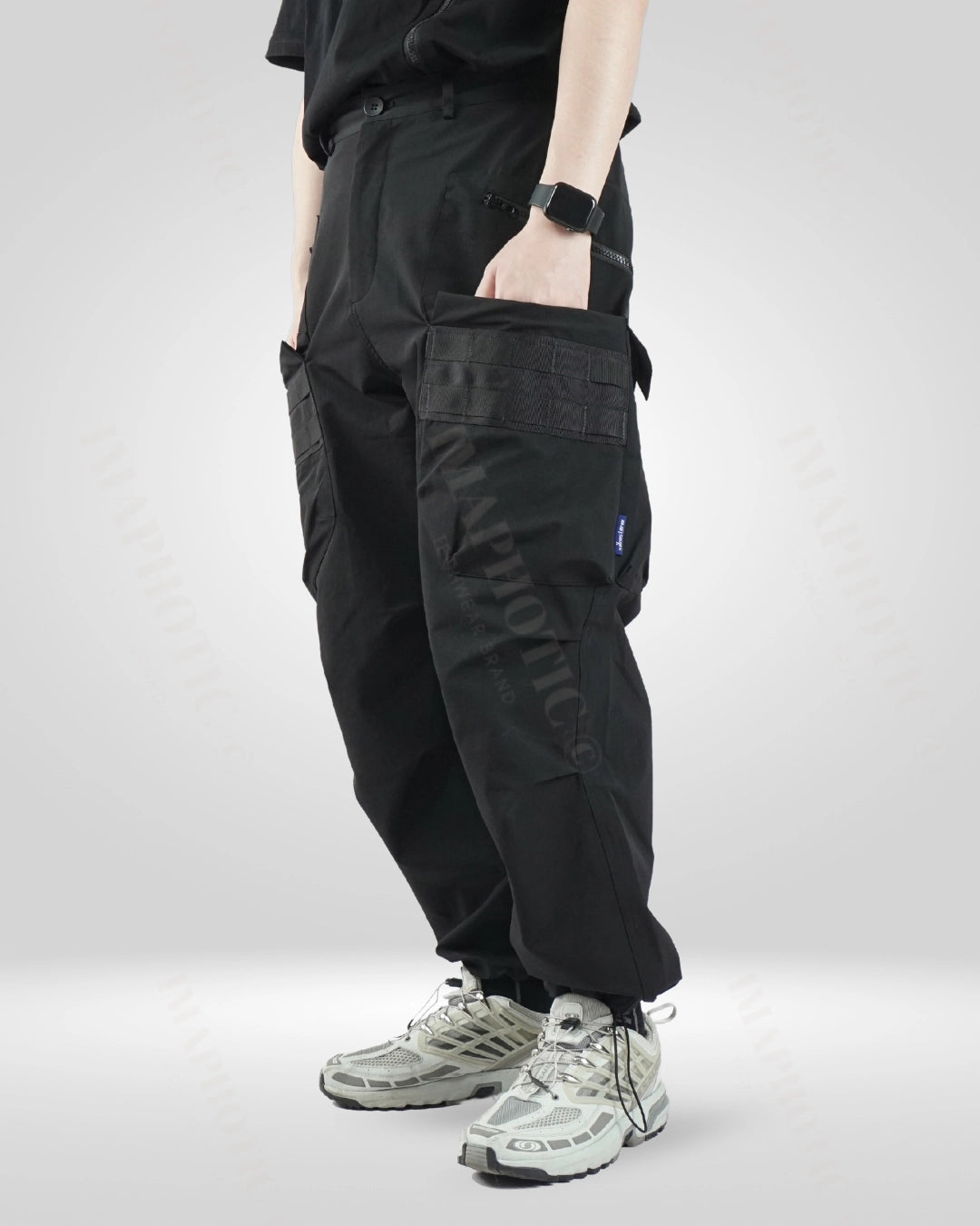 Durable & Functional Nylon-Spandex MOLLE Loose Cargo Pants for Men - durable cargo pants - Comfortable MOLLE Loose Cargo Pants for Outdoor Use - View 2