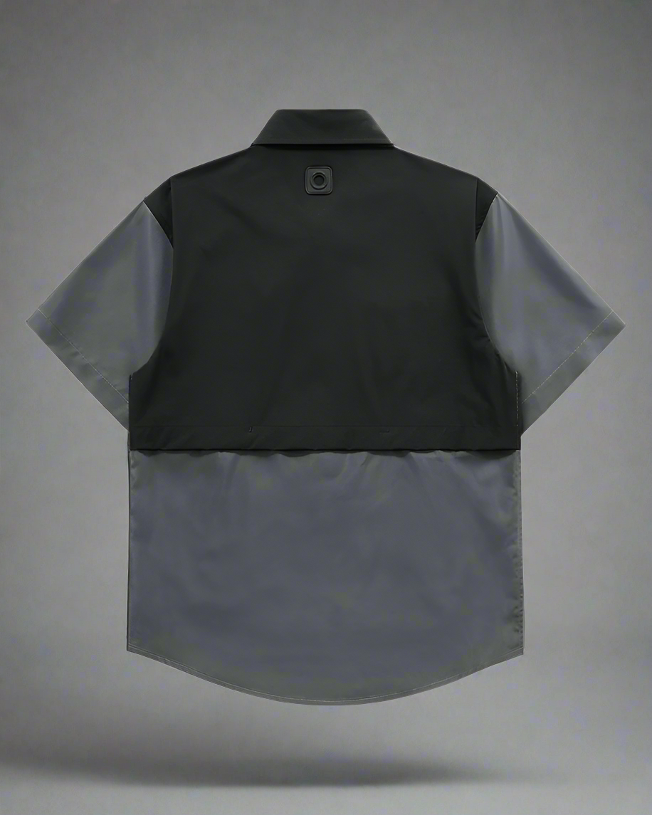 Dynamic Color-Block Techwear Shirt - techwear shirt - Color-Block Techwear Shirt for Functional Style - View 2