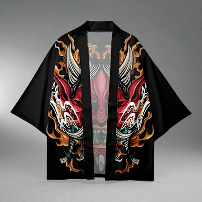 Dynamic Dual Outfit Set - 2-piece outfit set - Stylish Japanese Haori Set with Shorts - Main view
