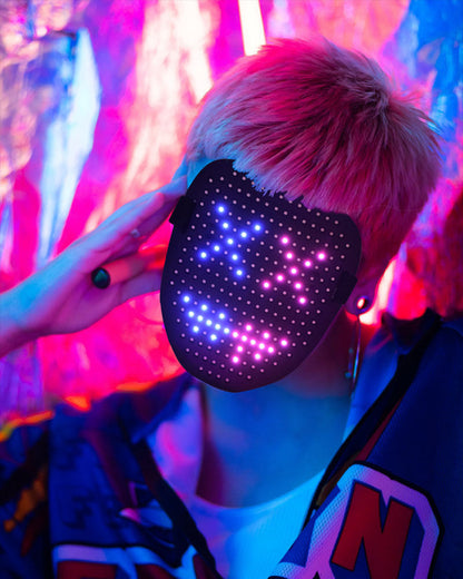 Dynamic LED Cyberpunk Mask -  comfortable fit mask - Dynamic LED Cyberpunk Mask for a Futuristic Look - View 4
