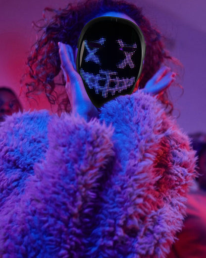 Dynamic LED Cyberpunk Mask - led mask - Dynamic LED Cyberpunk Mask for a Futuristic Look - View 2