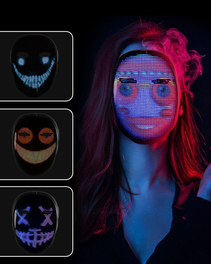 Dynamic LED Cyberpunk Mask -  light-up mask - Dynamic LED Cyberpunk Mask for a Futuristic Look - View 7