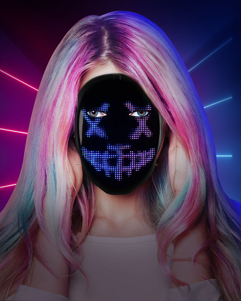 Dynamic LED Cyberpunk Mask - New Arrivals - Dynamic LED Cyberpunk Mask for a Futuristic Look - View 3