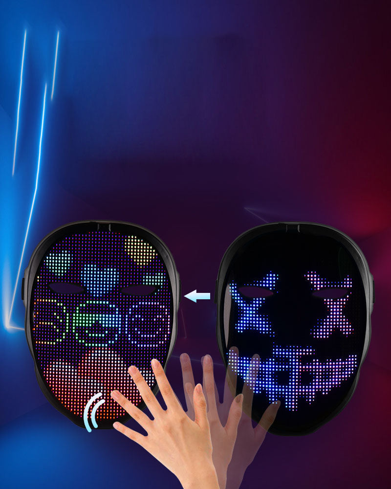 Dynamic LED Cyberpunk Mask -  premium pc mask - Dynamic LED Cyberpunk Mask for a Futuristic Look - View 8