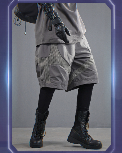 Dynamic Mesh Performance Shorts -  techwear - Breathable Mesh Cargo Sports Shorts for Urban Adventure - View 8