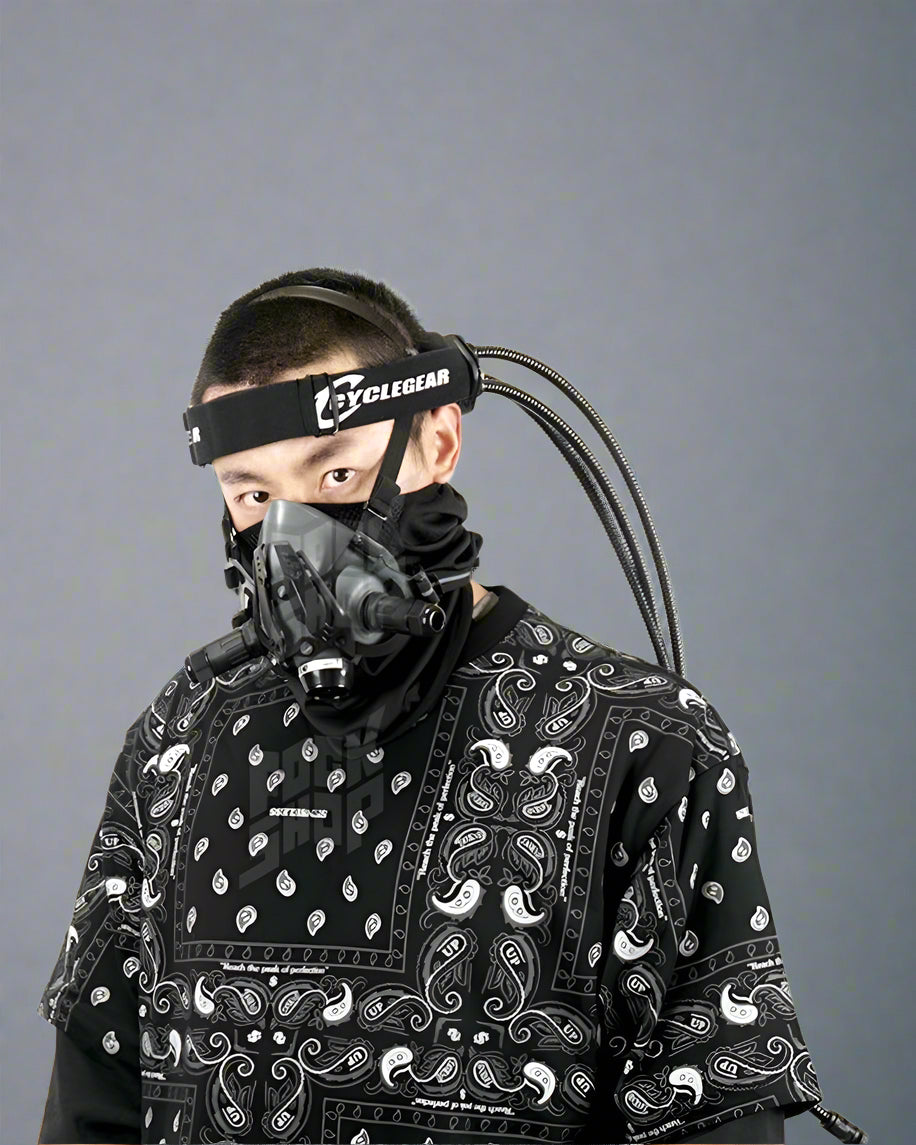Dystopian Dreadlock Vision Gear -  futuristic mask - Futuristic Adjustable Dystopian Mask for Techwear Style - View 5