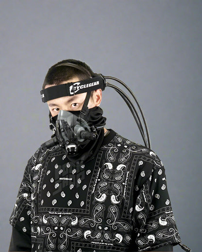 Dystopian Dreadlock Vision Gear -  futuristic mask - Futuristic Adjustable Dystopian Mask for Techwear Style - View 5