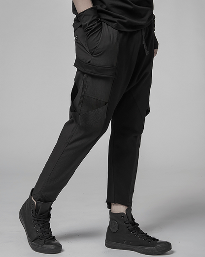 Edgy Asymmetric Cargo Trousers - asymmetric trousers - Unique Asymmetric Cargo Trousers for Edgy Fashion - View 2