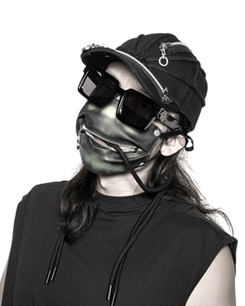 Edgy Black Braid Cap -  braid cap - Edgy Black Braid Cap for Stylish Streetwear Looks - View 4
