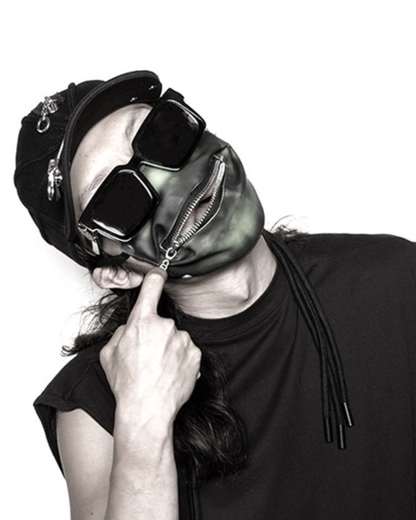 Edgy Black Braid Cap -  stylish streetwear - Edgy Black Braid Cap for Stylish Streetwear Looks - View 7