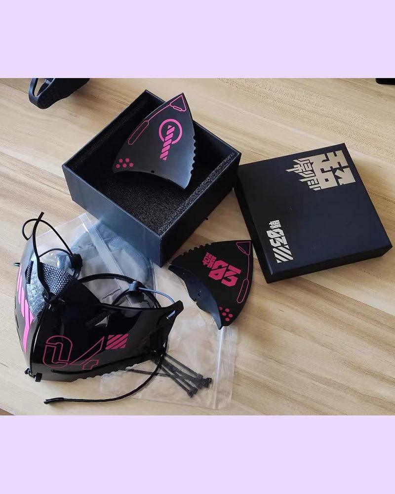 Edgy Cyber Cat Ear Set -  cyberpunk - Cyber Cat Ear Set for Playful Streetwear Style - View 17
