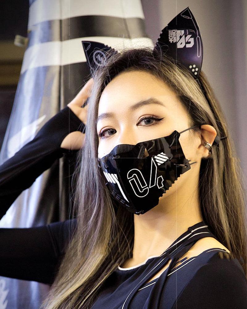 Edgy Cyber Cat Ear Set -  festival fashion - Cyber Cat Ear Set for Playful Streetwear Style - View 11