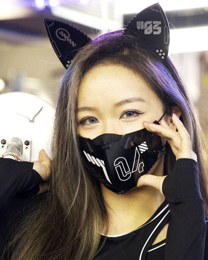 Edgy Cyber Cat Ear Set -  headband - Cyber Cat Ear Set for Playful Streetwear Style - View 12